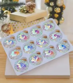 12個入り ガラス クリスタル プリズムサンキャッチャー　オーナメント
