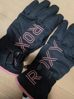 ROXY 防水グローブ ブラック/ピンク
