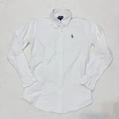 美品 ラルフローレン SLIM FIT 長袖シャツ BD オックスフォード 白