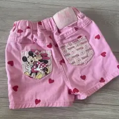 しまむら　littc リトシー　ミニー　ショートパンツ　ハート　90 ピンク