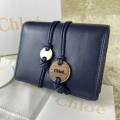 Chloe MALOU スモールウォレット 二つ折り財布 付属品　ネイビー