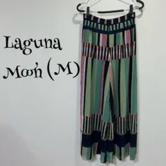 L AGUNA MOON/Ｍ/グリーン他/ストライプ/ワイドパンツ