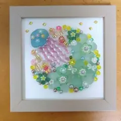 初めまして海と空の月♡海月(くらげ)さんとお月様 シーグラスアート