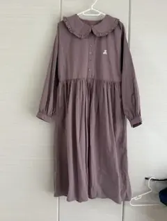merry jenny 新品 ブラック フリルカラーシャツワンピース