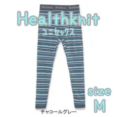 Healthknit ゆる圧レギンス ボーダー ユニセックス 登山 フェス M