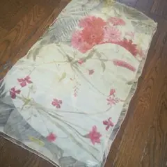 122A 美品 サルヴァトーレフェラガモ 花柄 ショール シルク100%