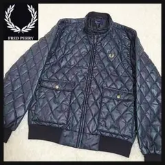 【美品】FRED PERRY 金ロゴ キルティングジャケット ブルゾン