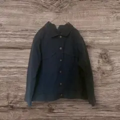 美品 as know as de base ジャケット L 紺色 背面ジッパー