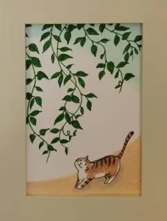 フォトスタンド入りイラスト／ネコ　Ⅷ