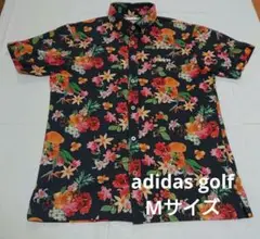 adidas golf ボタニカルシャツ ゴルフウェア Mサイズ アロハ