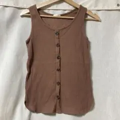 GU フロントボタン タンクトップ
