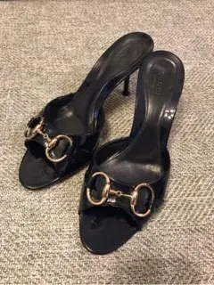 GUCCI グッチ エナメルミュール ハイヒール