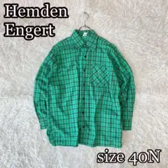 Hemden Engert チェック柄シャツ　グリーン　アメリカン　ヴィンテージ