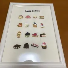 焼き菓子の刺繍　フレーム付き