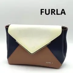 FURLA マルチカラー レザー ポーチ 小物入れ フルラ