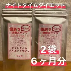 ナイトタイムダイエットサプリ 脂肪をギュッと 寝る前が効果的 2袋 最大6ヶ月分