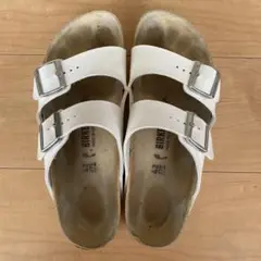 Birkenstock ホワイト ダブルストラップサンダル 42