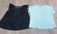 GU 袖フリルＴシャツ 2枚セット　120