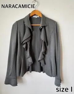 【美品】ウ42 NARACAMICIE ソフトジャケット L グレー