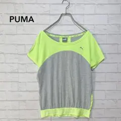 PUMA レディース メッシュオーバーサイズトップス(L)蛍光色 レーヨン 運動