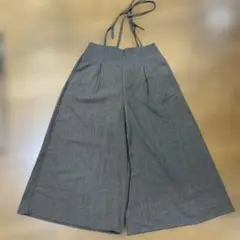 【美品】GUストラップ付きブラウンガウチョパンツ　L