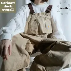 90s USA製Carharttカーハート オーバーオールW42古着B2825