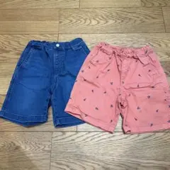 中古品 UNIQLO 120cm ハーフパンツ ズボン 2枚セット おまとめ売り