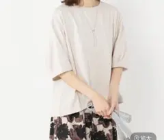 studioCLIP スタジオクリップ　USAコットンタックパフスリーブTシャツ