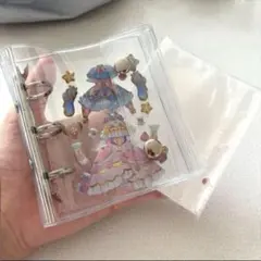 着せ替え　クリアシール帳　透明　シール帳　ピンク　リフィル付き　セット　dtg