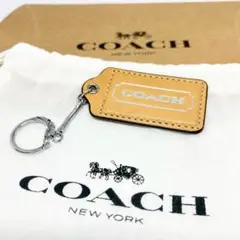 【COACH】 コーチ キーホルダー キーリング チャーム　ブラウン