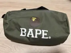 BAPE ボディバッグ オリーブカラー 猿のロゴ