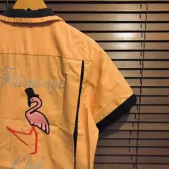 U.S vintage ボーリング　シャツ　開襟　半袖　チェーンステッチ
