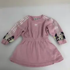 adidas スウェットワンピース　長袖ワンピース　女の子 キッズ　100