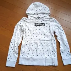 グラゾス ドット柄パーカー 150　白