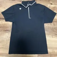 DESCENTE ブラック ポロシャツ JP M