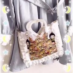 ♡ ハンドメイド ホワイト 2way痛バッグ ♡
