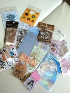 コラージュ素材まとめ売り デコレーションステッカーセット