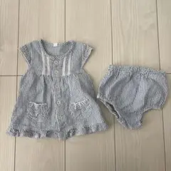 青と白のストライプ セット