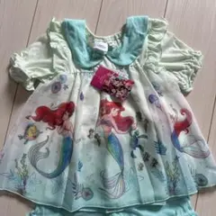 【新品】キッズパジャマ　アリエル　サイズ100 半袖　フリル　グリーン
