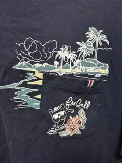 Tシャツ ポケット刺繍 紺色