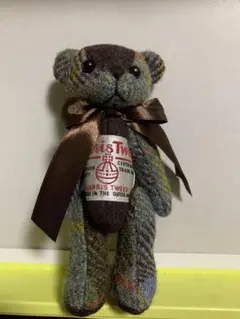 ハリスツイード　くま　テディ　キーホルダー