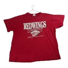 XL【REDWINGS 90sホッケーTシャツ 赤】古着/AM77-09