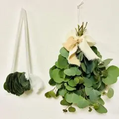ユーカリリース♡ポポラス♡ミルフィーユ♡スワッグ♡シンプル♡リボン♡ナチュラル