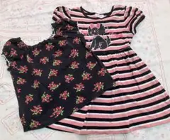 Shirley Temple ボーダー ワンピース いちご Tシャツ 110