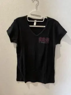 BIRDLAND 黒　Vネック　Tシャツ