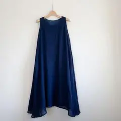 ゴーシュ リネン ノースリーブ ロングワンピース