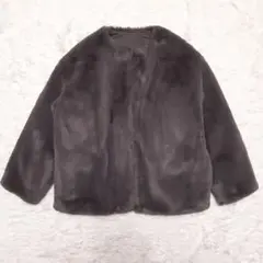 ミラオーウェン リバーシブルエコファージャケット キルティング ノーカラー