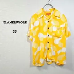 GLANESSWORK　シャツ　アロハシャツ　パイナップル　南国　黄色　半袖