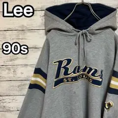 【入手困難】リー/Lee♤刺繍ビッグロゴ 90s パーカー ヴィンテージ 人気L