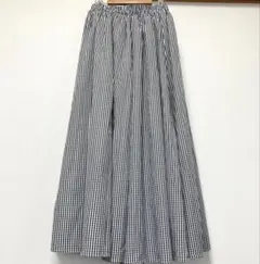 【STYLEBLOCK】ギンガムチェック フレア　マキシスカート　ロングスカート